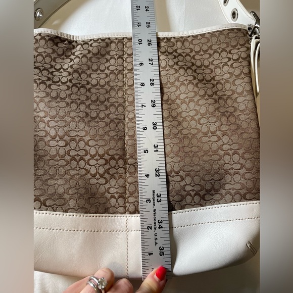 VTG COACH Signature Convertible Shoulder Crossbody Slim Bag Purse F10417 Jaquard - Picture 6 of 16